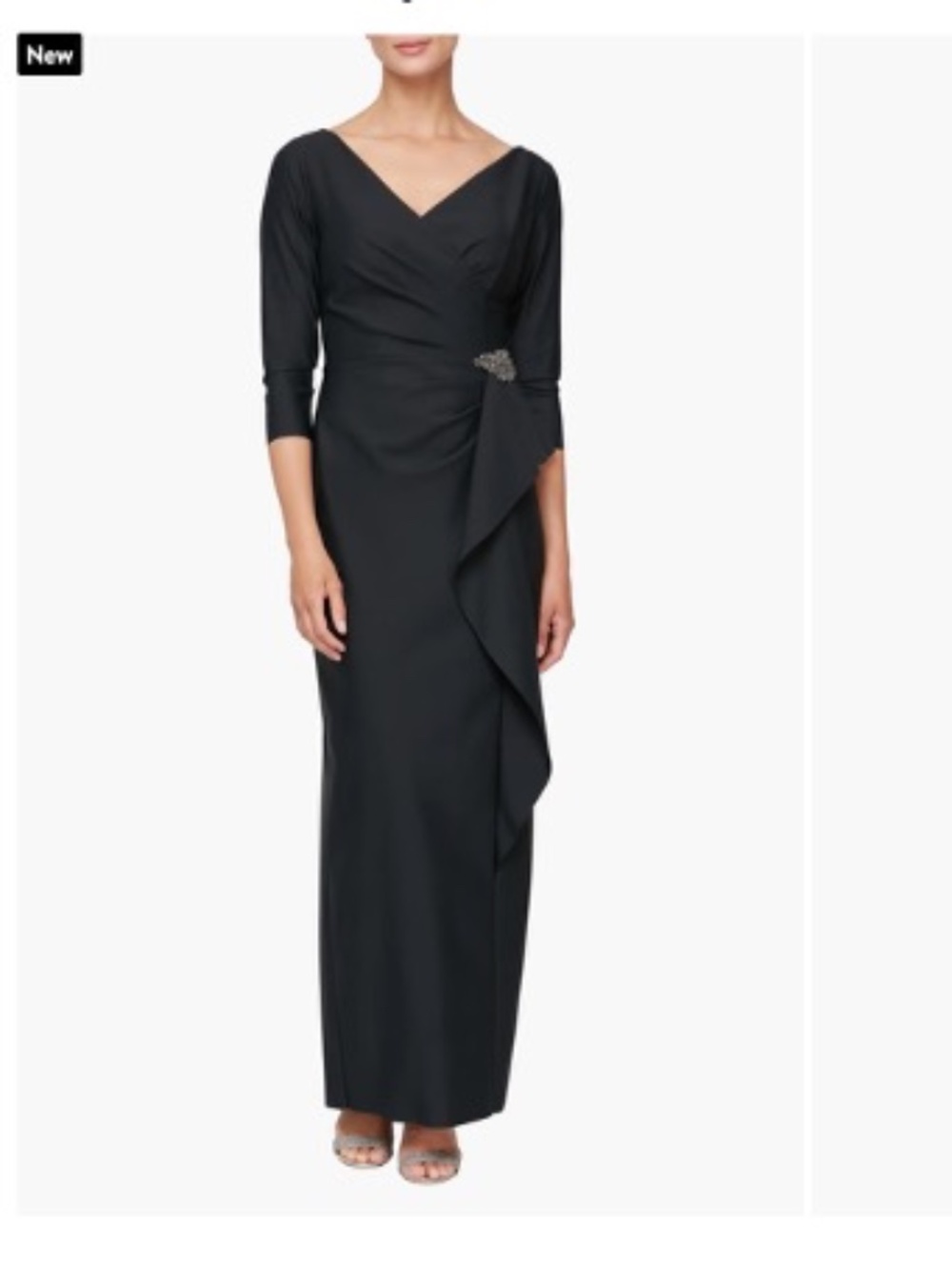 NWT Alex Evenings Contour Collection Bead Detail Sheath Gown